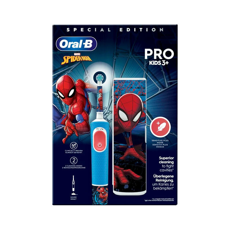 Oral-B Vitality Pro Kids Brosse à Dents Électrique + Étui Spiderman