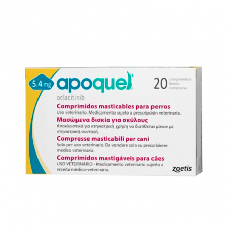 Apoquel 5.4mg 20 chewable tablets
