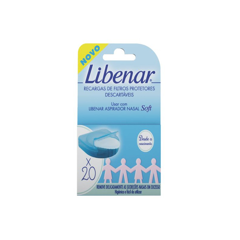Libenar Soft Filtros Protectores para Aspirador Nasal 20 unidades