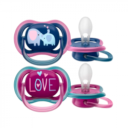 Philips Avent Pacifier Ultra Air Elephant +18m 2 units