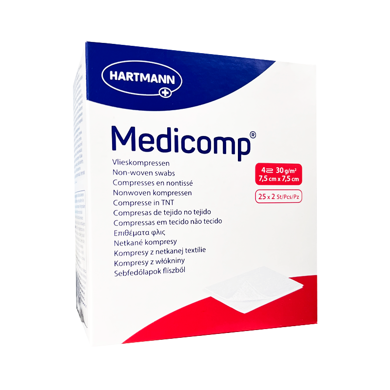 Medicomp Compresas Estériles No Tejidas 7,5x7,5cm 50unidades