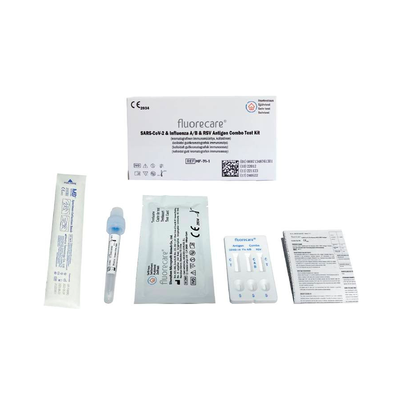 Kit de prueba combinado Fluorecare SARS-CoV-2, influenza A y RSV