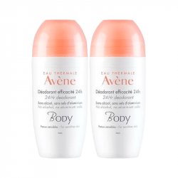 Avène Déodorant Efficace Corps 24h Roll-On 2x50 ml