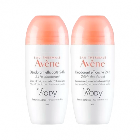Avène Déodorant Efficace Corps 24h Roll-On 2x50 ml