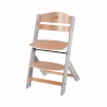 Kinderkraft Enock Silla Comedor Madera-Gris Sin Cojín