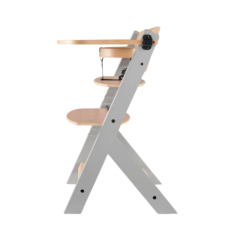 Kinderkraft Enock Silla Comedor Madera-Gris Sin Cojín