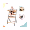 Kinderkraft Enock Silla Comedor Madera-Gris Sin Cojín