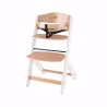 Kinderkraft Enock Silla Comedor Madera-Blanca Sin Cojín