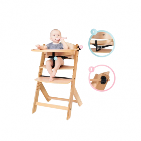 Kinderkraft Enock Feeding Chair Wood Without Pillow