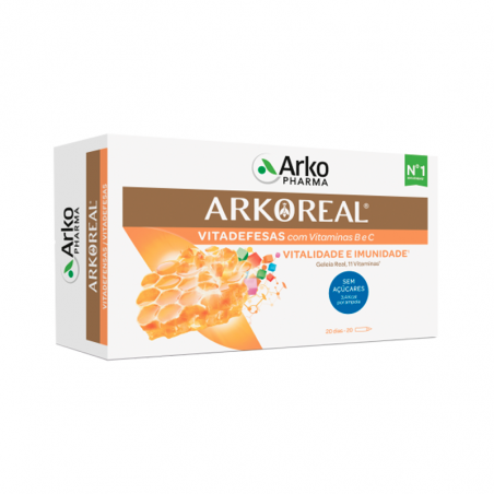 ArkoReal Geleia Real Vitaminada s/açúcar 20 ampolas