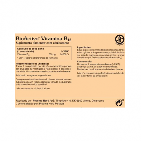 BioActivo Vitamine B12 60 comprimés