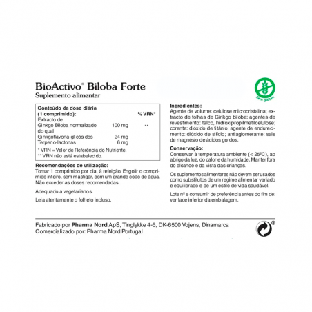 BioActivo Biloba Forte 150 comprimidos