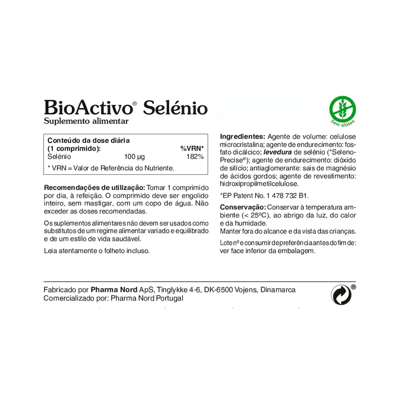 BioActivo Selénio 60 comprimidos