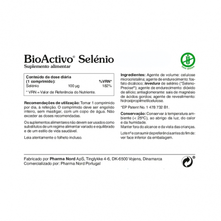 BioActivo Selenio 60 comprimidos