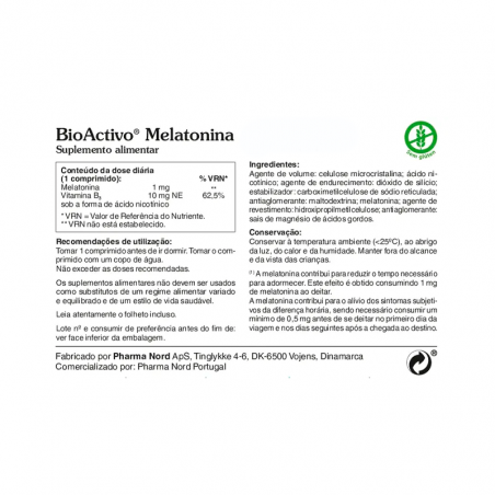 BioActivo Melatonina 60 comprimidos