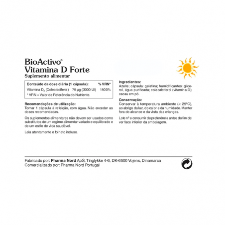 BioActivo Vitamina D Forte 80 comprimidos