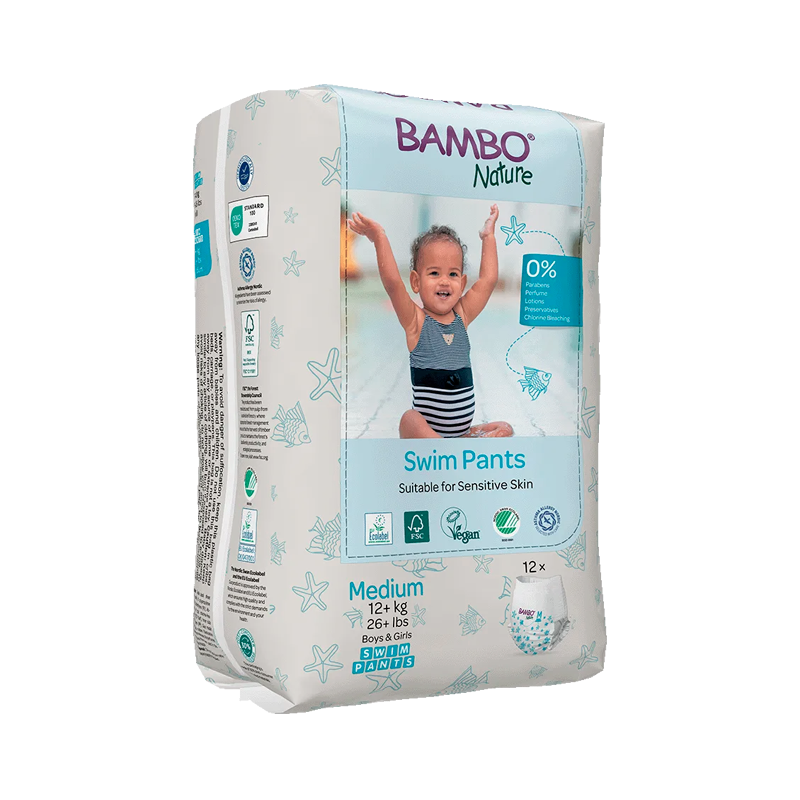 Bambo Nature Fraldas de Banho M 12 unidades