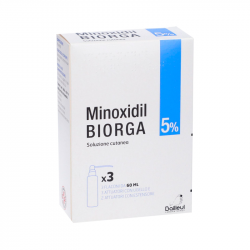 Minoxidil Biorga 5% Cutaneous Solution 3x60ml