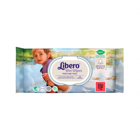 Lingettes humides Libero 64 lingettes