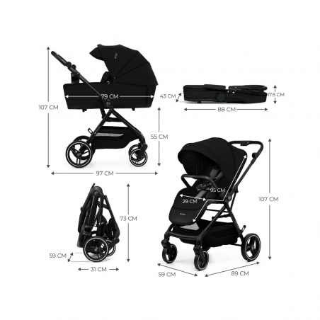 Kinderkraft Yoxi Stroller 2-in-1 Black