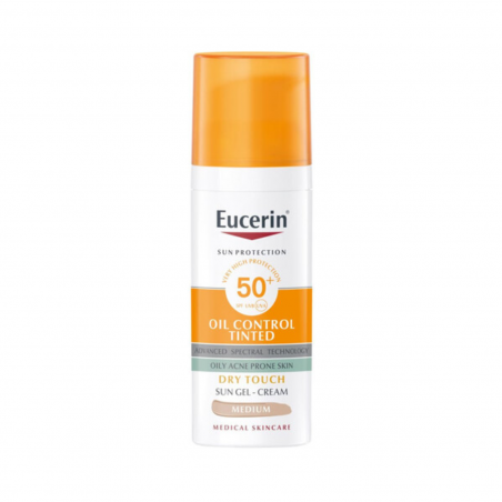 Eucerin Sun Oil-Control Tinted Gel-Creme SPF50+ Tom Médio 50ml