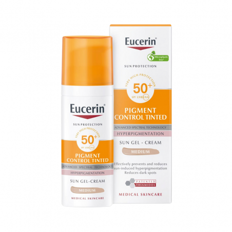 Eucerin Sun Pigment Control Gel-Crème Teinté SPF50+ Teint Moyen 50ml