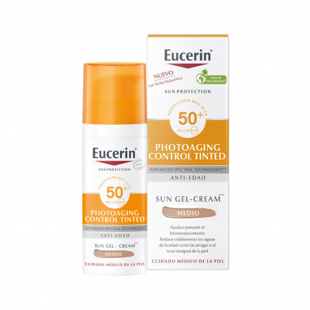 Eucerin Sun Photoaging Control Teinté SPF50+ Gel-Crème Ton Moyen 50ml