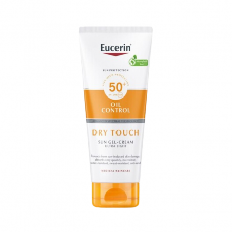 Eucerin Sun Oil Control SPF50+ Gel-Crème Solaire Toucher Sec 200ml