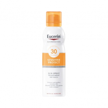 Eucerin Sun Sensitive Spray Protect Transparente SPF30 Tacto Seco 200ml