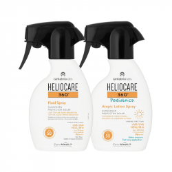 Pack Heliocare 360º Fluid Spray + Pediatrics Atopic Lotion Spray