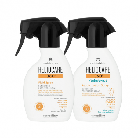 Pack Heliocare 360º Fluid Spray + Pediatrics Atopic Lotion Spray