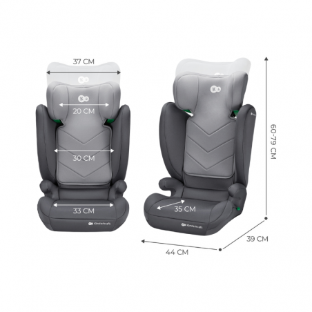 Kinderkraft I-Spark Car Seat i-Size 100-150cm Gray