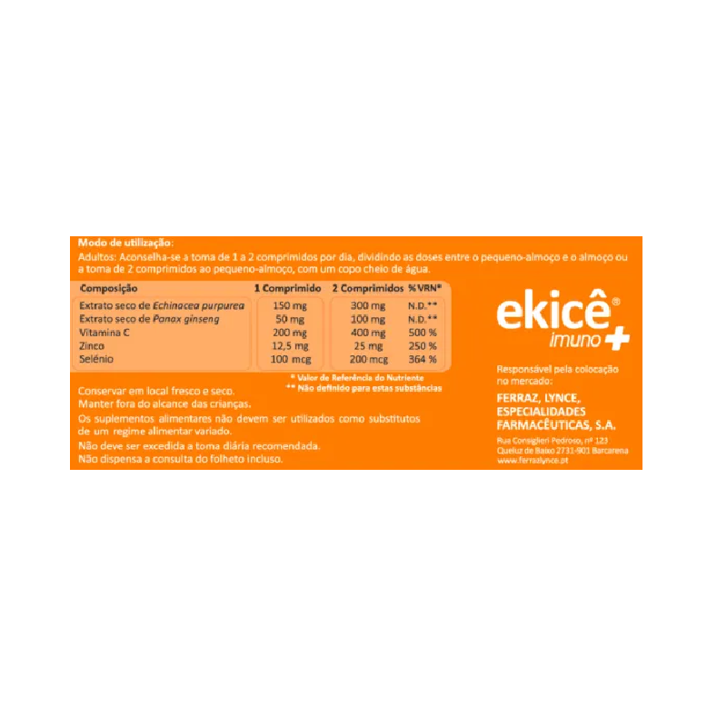 Ekicê Immuno + 30 comprimidos
