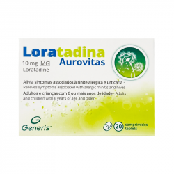 Loratadina Aurovitas 10mg 20 comprimidos