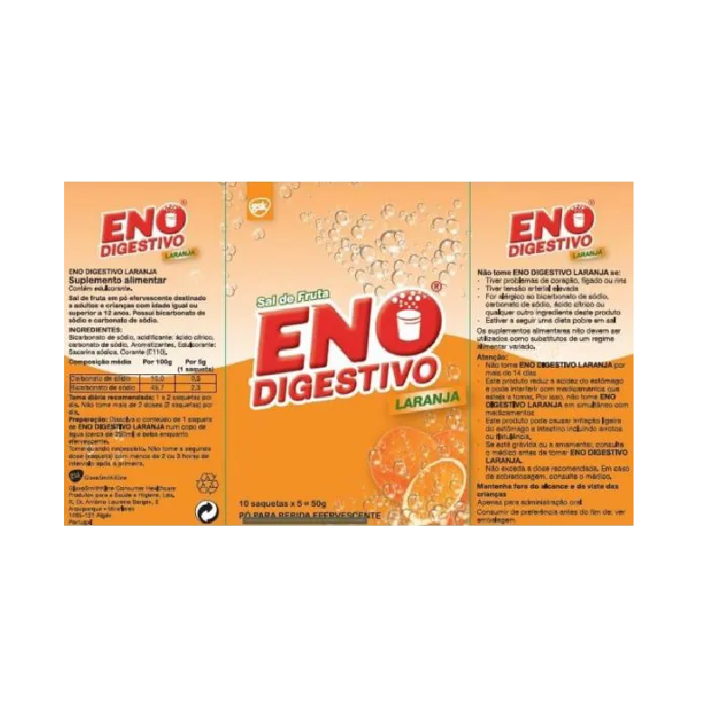 Eno Digestivo Laranja 10 saquetas