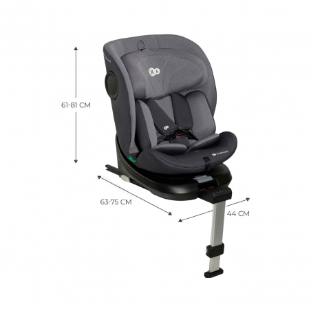 Kinderkraft I-Size 360º Car Seat Grey
