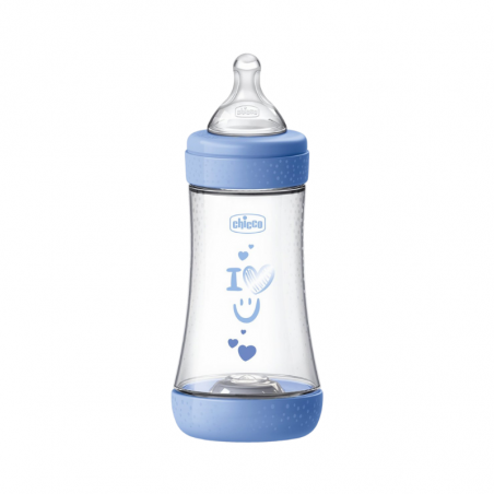 Chicco Perfect5 Biberão Fluxo Médio 2m+ 240ml Azul Chicco Perfect5 Biberão Fluxo Médio 2m+ 240ml Azul