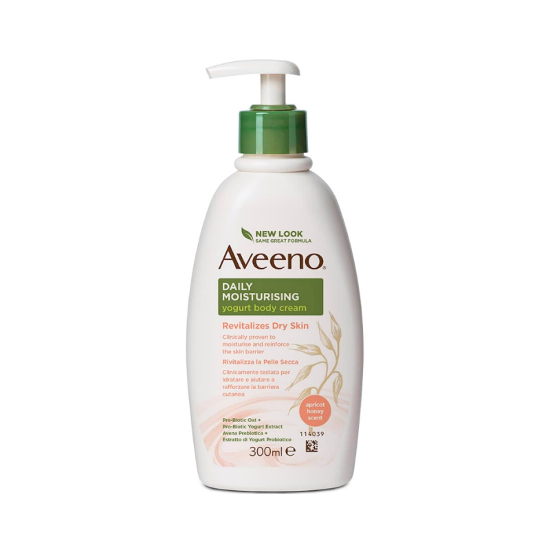 Aveeno Daily Moisturising Bálsamo Corporal Iogurte Damasco e Mel 300ml
