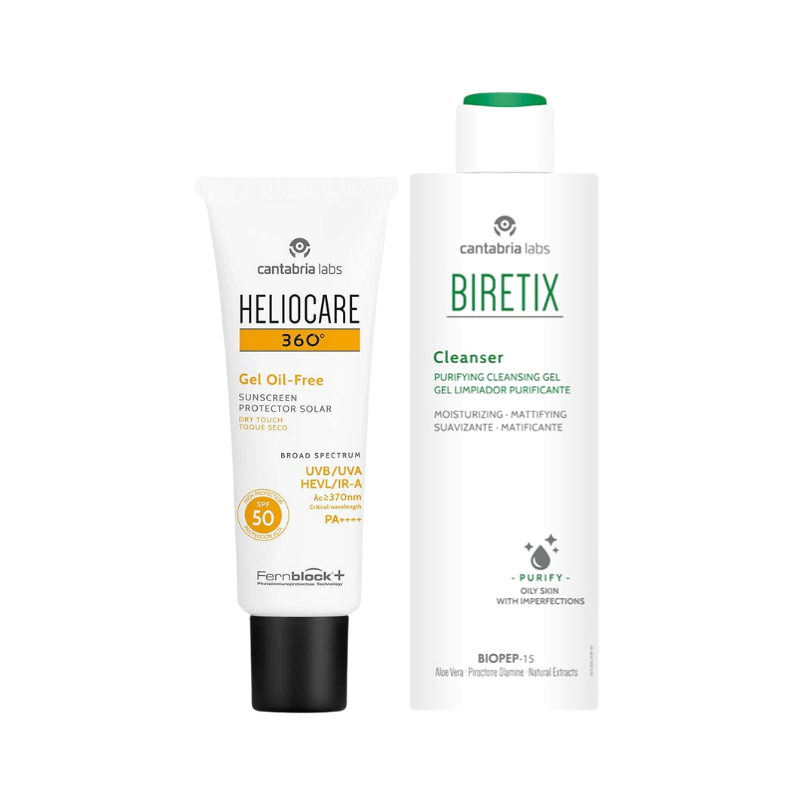 Pack Heliocare 360º Gel Oil Free + Biretix Cleanser