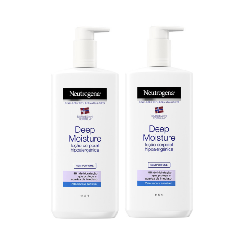 Neutrogena Lotion Hydratante Profonde Hypoallergénique 2x400ml