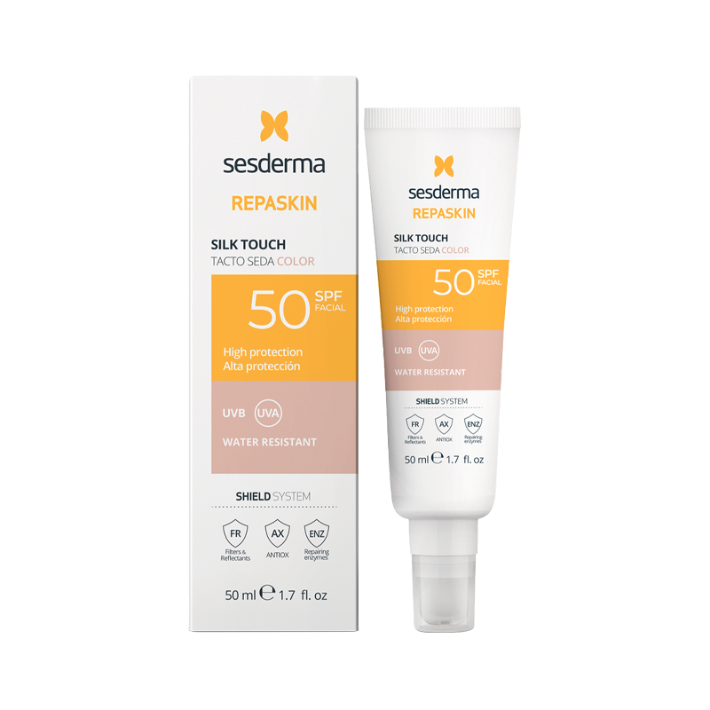 Sesderma Repaskin Fotoprotetor Facial FPS50 Toque Seda com Cor 50ml
