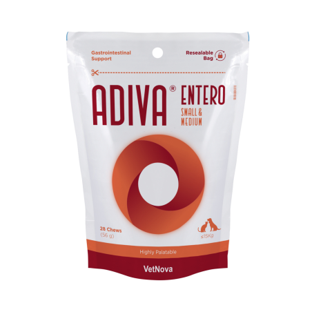 Adiva Entero Small and Medium 28 comprimidos mastigáveis