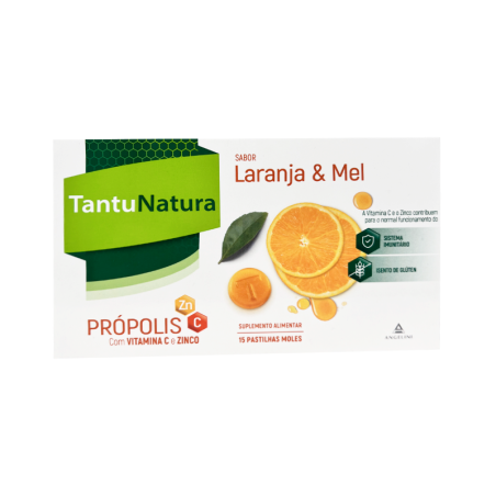 TantuNatura Laranja & Mel 15 pastilhas moles TantuNatura Laranja & Mel 15 pastilhas moles