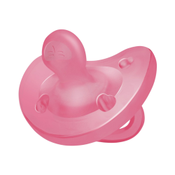 Chicco Physio Sucette en silicone souple forme 16-36 mois rose