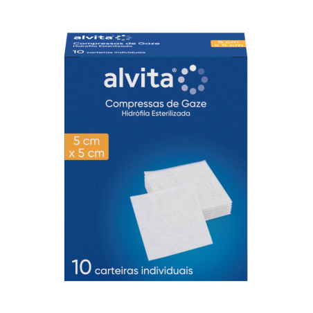 Alvita Sterile Gauze Compress 5x5cm