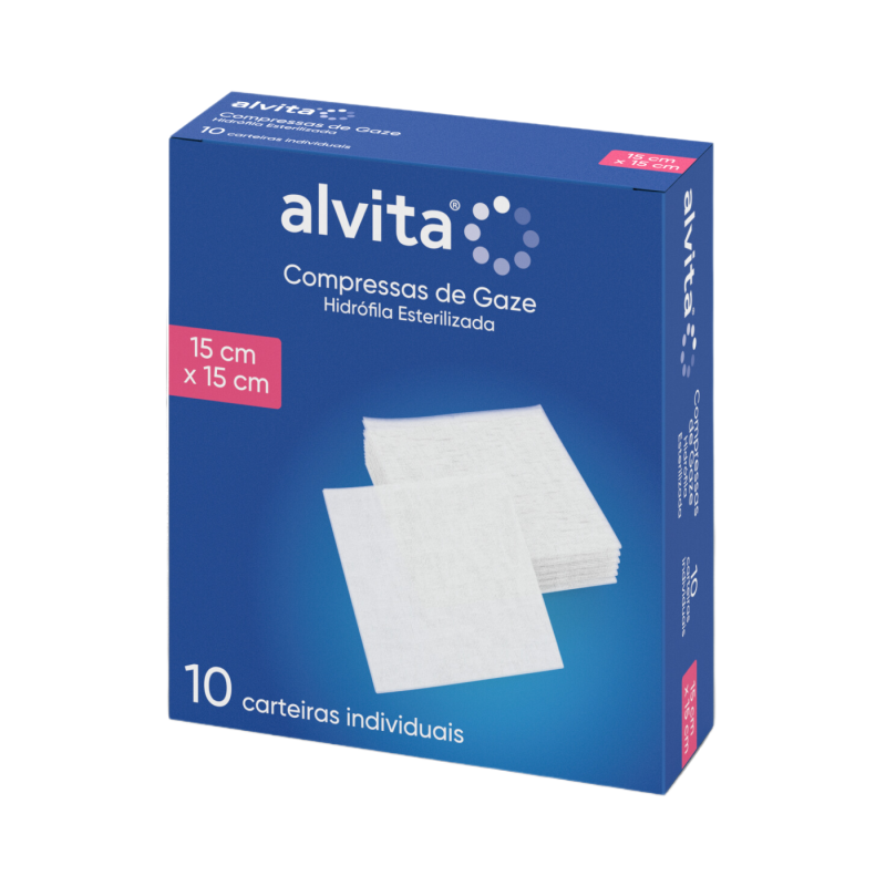 Alvita Compressa Gaze Esterilizada 15x15cm 10 unidades