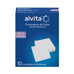 Alvita Compresse de Gaze Stérile 10x10cm 10 unités