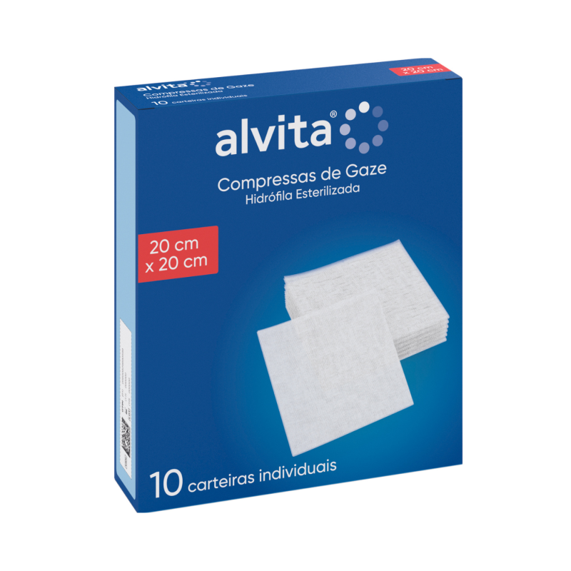 Alvita Compressa Gaze Esterilizada 20x20cm 10 unidades