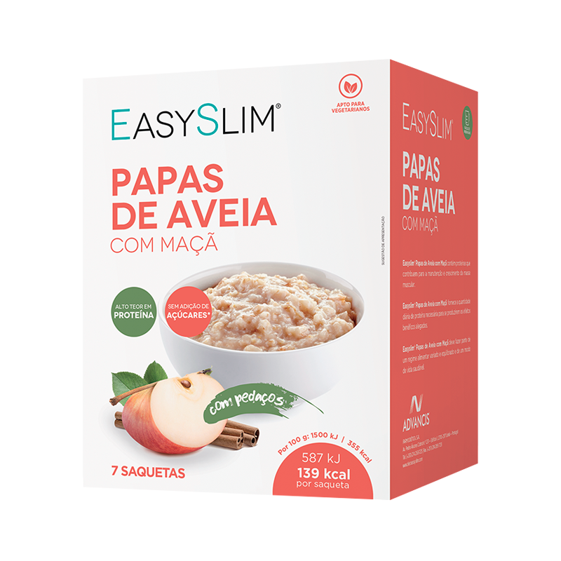 Easyslim Papas de Aveia com Maçã 7 unidades