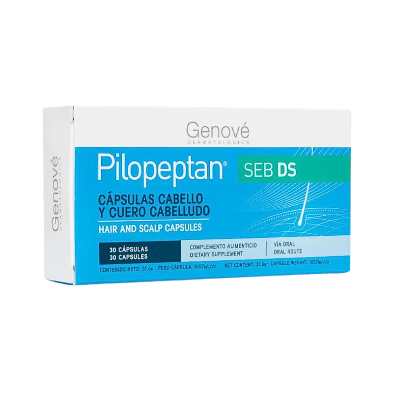 Pilopeptan Seb DS Cabelos Oleosos 30 cápsulas